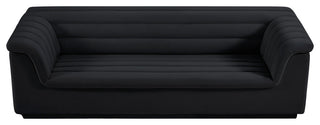Cascade Upholstered Set, Black, Velvet, Sofa