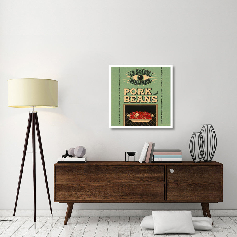 "Le Soleil Malines - Pork & Beans" Digital Paper Print by Retrolabel, 32"x32"
