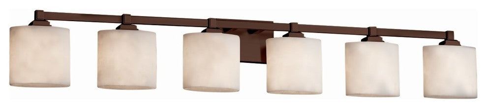 Clouds Regency 6-Light Bath Bar, Oval, Bronze, Clouds, LED