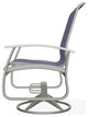Belle Isle Sling Outdoor Swivel Rocker, Collect Indigo/Snow