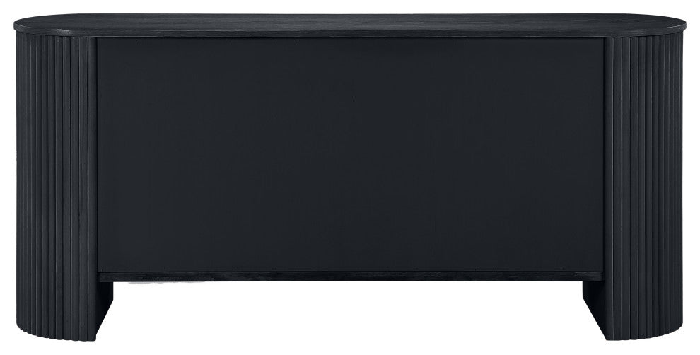 Belinda Beech Wood Sideboard/Buffet, Black