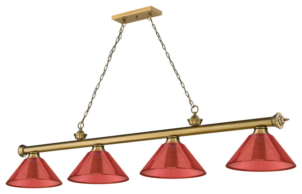 Zlite 2306-4RB-ARBG 4-Light Billiard, Burgundy