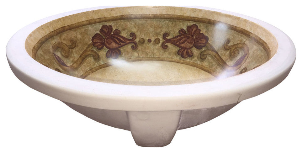 Hand Painted Sink "Florence" Monaco Medium Undermount Sink