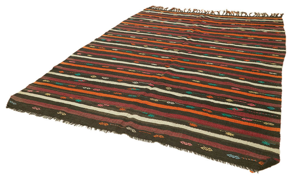 Rug N Carpet - Handmade Turkish 7' 5'' x 10' 4'' Vintage Goat Hair Kilim Rug
