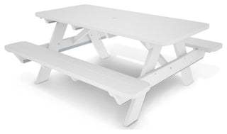 Polywood Park 72" Picnic Table, White