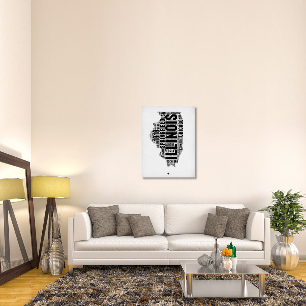 "Illinois Word Cloud 2" Fine Art Print