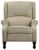Evonna Puch Back Wingback Recliner, Beige, White