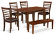 6 Pc Small Table Set - Table And 4 Dining Chairs Plus Bench