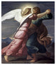 "Jacob Wrestles with an Angel" Print by Edward Jakob von Steinle, 21"x24"