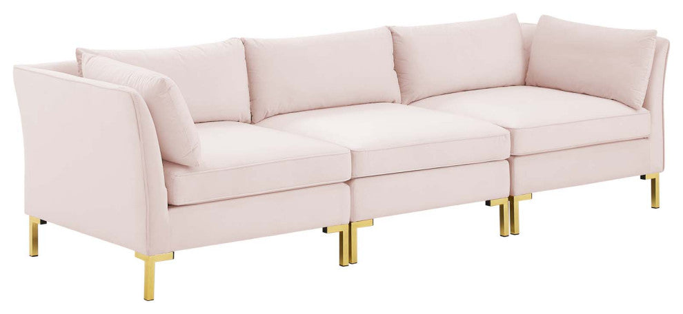 Ardent Performance Velvet Sofa - Pink
