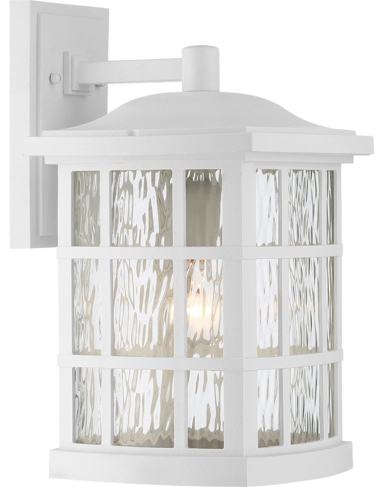 Stonington 1-Light Outdoor Lantern, White Lustre