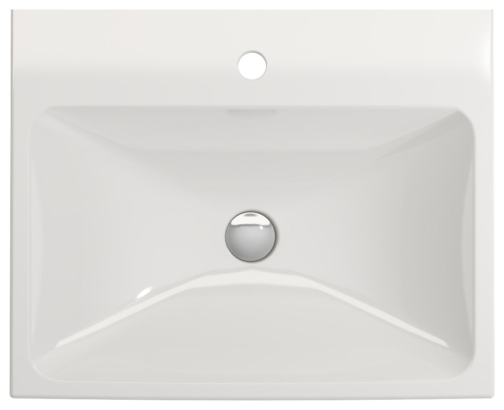 BOCCHI 1077-001-0126 Scala Arch 23.75 Wall-Mounted Fireclay Sink In White