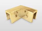 78"x52"x35" Frameless 90 Degree Shower Enclosure Wall Hinge, Polished Brass