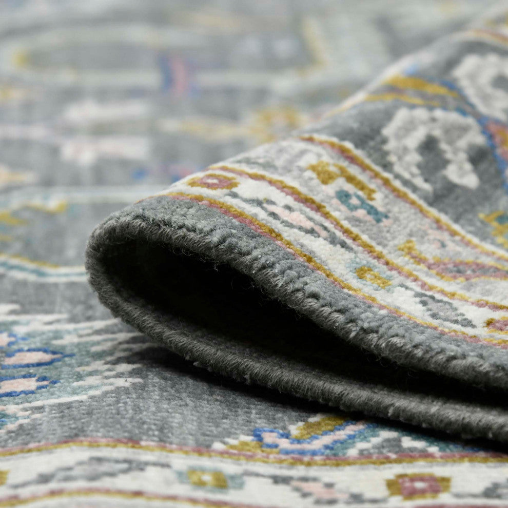 Bristol Harrow Area Rug, Gray, 2' x 3', Bordered