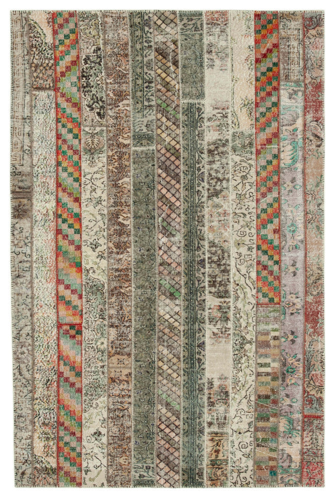 Rug N Carpet - Handmade Anatolian 6' 7" x 10' 0" Antique Patchwork Area Rug