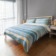 Blue Stripes King Brushed Poly Duvet Cover