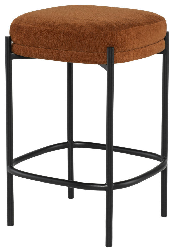 Inna Terracotta Fabric Counter Stool, HGMV237