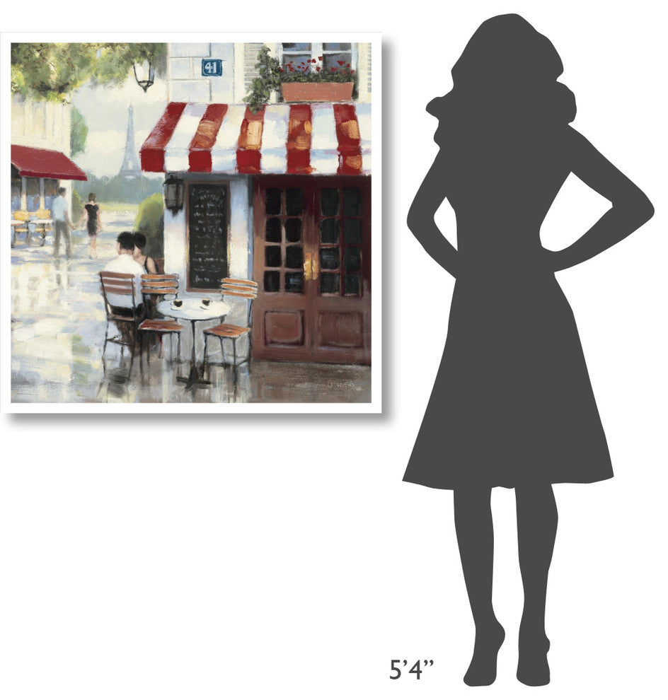 "Relaxing at the Cafe II" Digital Paper Print by James Wiens, 38"x38"