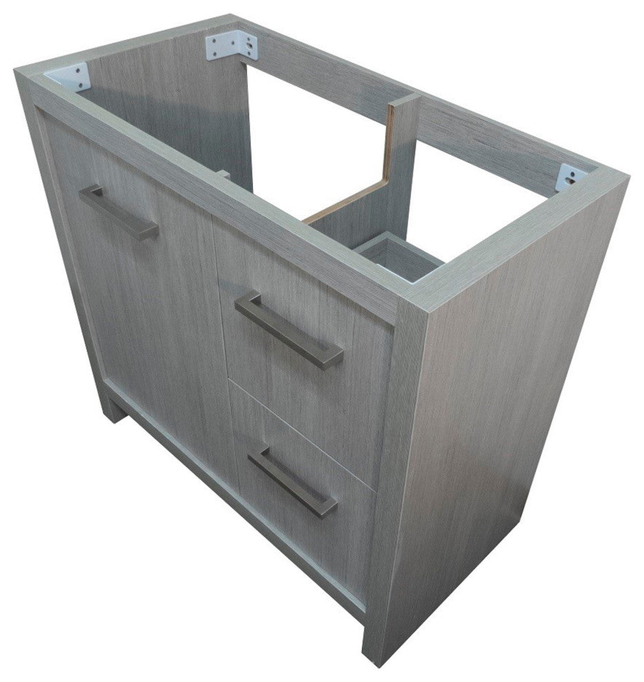 36" Single Sink Vanity With Gray Pine Finish