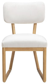 Bobbie Cream Performance Upcycled Fabric Dining Chair