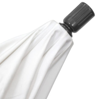 9' Grey Collar Tilt Lift Fiberglass Rib Aluminum Umbrella, Olefin, Straw