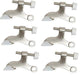 Nuk3y Hinge Pin Heavy Duty Door Stop, Set of 6, Satin Nickel