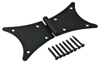 Cast Iron Butterfly Hinge Black Rustproof 180 Degree