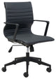 Mod All Black Faux Leather Office Chair