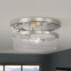 Kenmore 1-Light Brushed Nickel Finish Flush Mount 9.88"x9.88"x5"