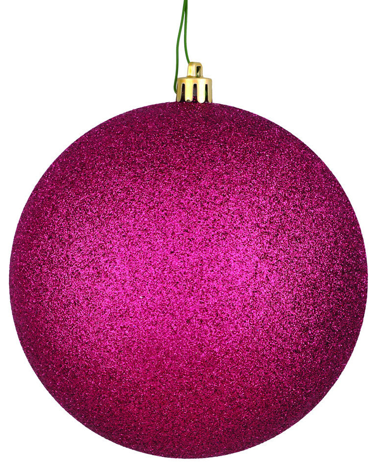 Vickerman 12" Berry Red Glitter Ball Ornament