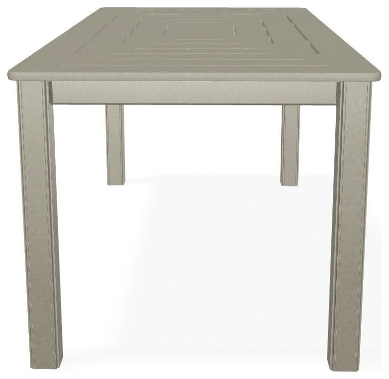 21" x 42" Rectangular Marine Grade Outdoor Coffee Table, Storm