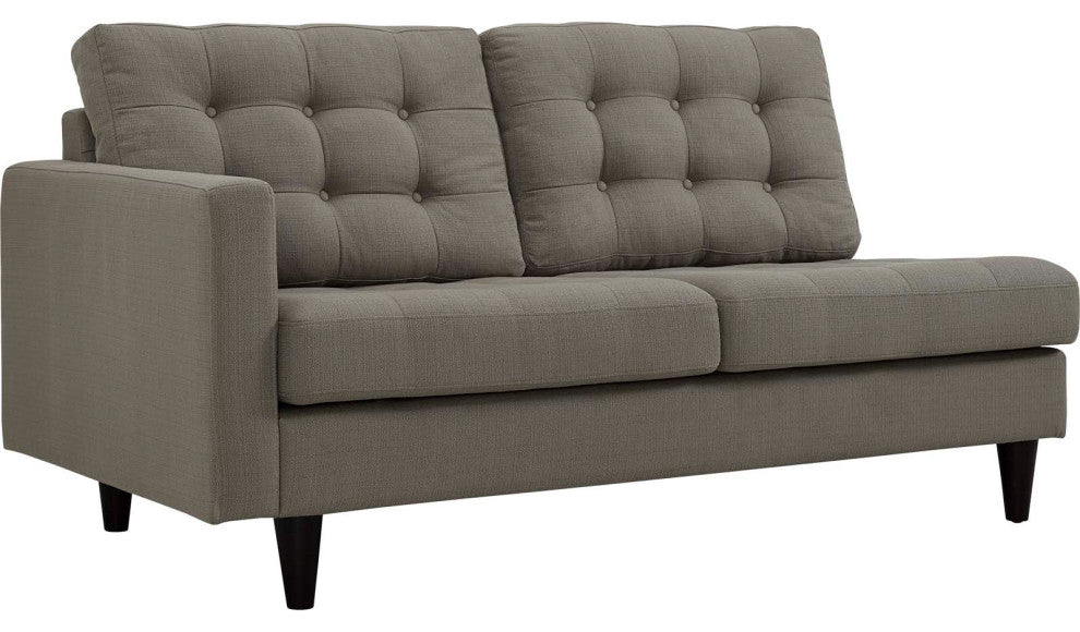 Modern Granite Empress Left-Facing Upholstered Fabric Loveseat