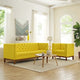 Modern Sunny Panache Living Room Set Upholstered Fabric, 2-Piece Set