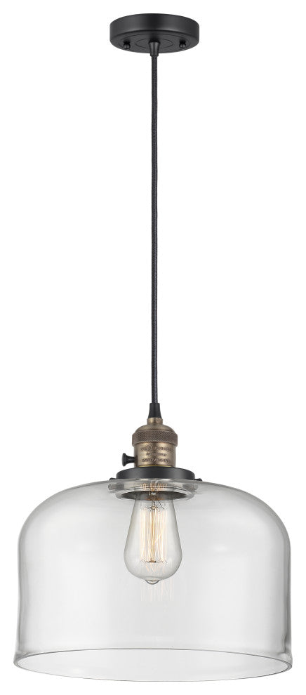 INNOVATIONS 201CSW-BAB-G72-L 1-Light Mini Pendant Black Antique Brass
