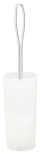 InterDesign 98900 Clear Loop Bowl Brush & Holder with Bright Chrome Handle