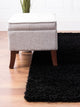 Louann Solid Shag Rug - Black - 2' 7" X 8'