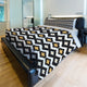 Seamless Ikat, Black Orange Lightweight Full Queen Duvet Cover