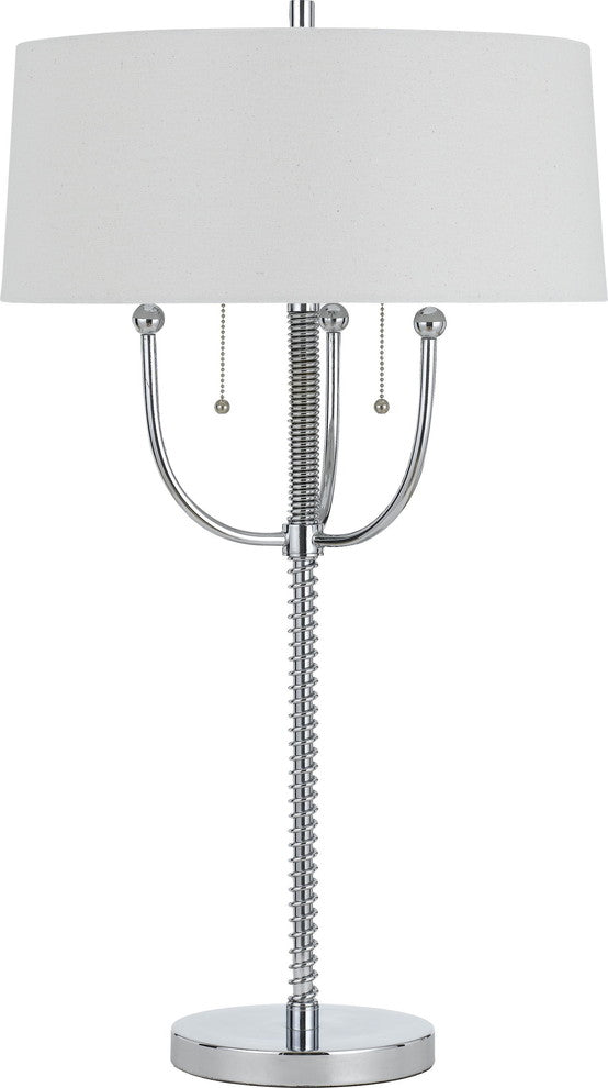 60W 2 Lesinametal Floor Lamp With Linen Shade