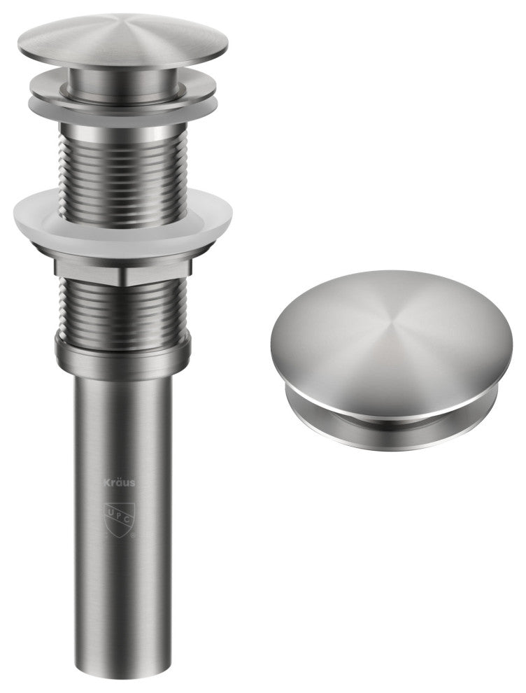 Pop Up Drain, Spot Free Stainless Steel