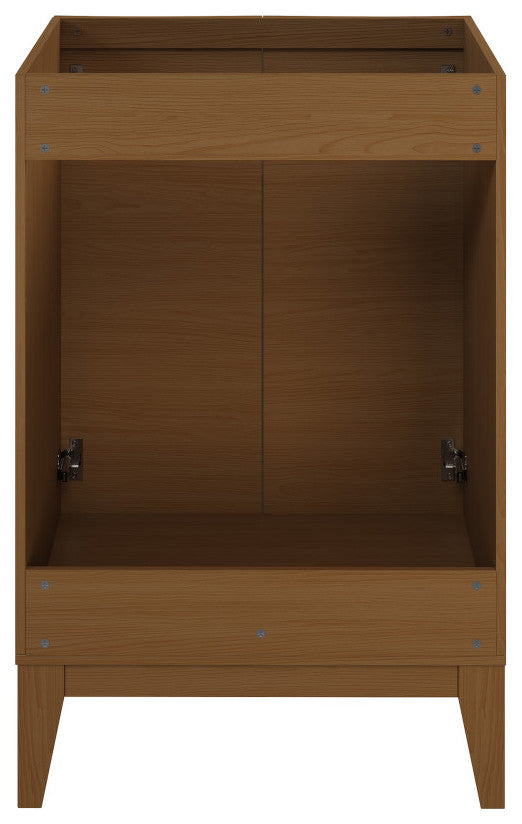 Cascade 24'' Bathroom Vanity, Brown Oak Cabinet