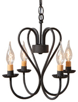 Small Georgetown Chandelier, Textured Black