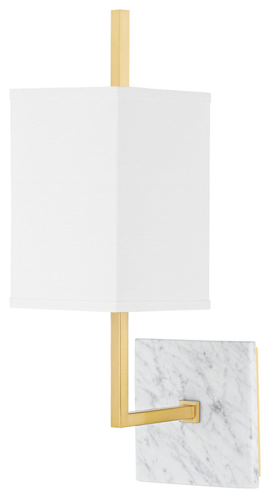 Mikaela 1-Light Wall Sconce Aged Brass