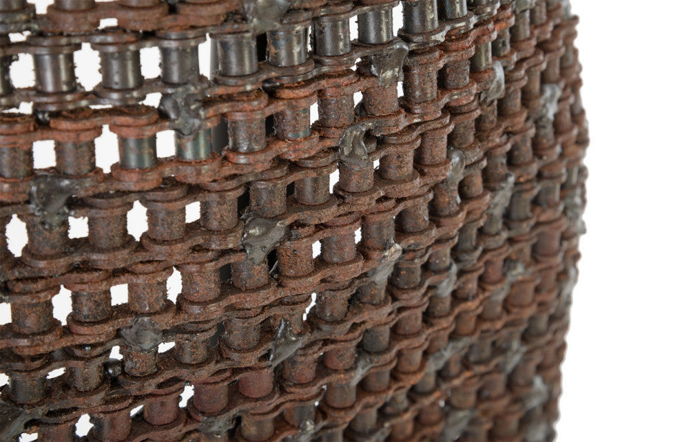 Chain Bust Sculpture on Stand