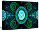 Bright Blue Psychedelic Relaxing Art, Abstract Canvas Art Print, 40x30
