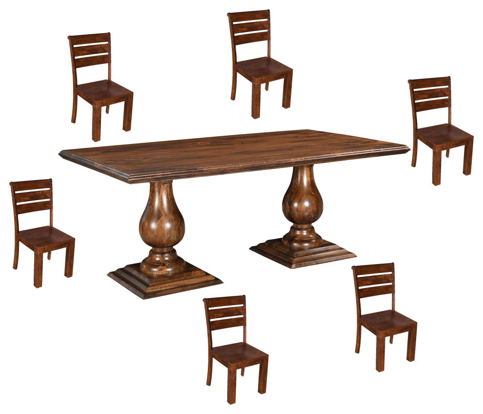 Noah 7-piece Solid Wood Dining Set