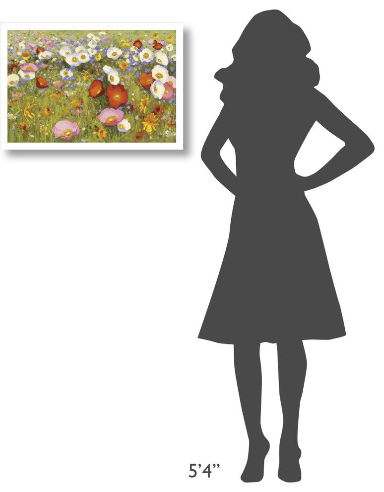 "Champ de Fleur III" Digital Paper Print by Shirley Novak, 26"x18"