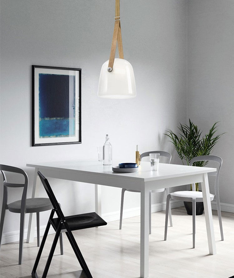 MIRODEMI Cipieres | LED Glass Pendant Light in a Nordic Style, White, Cool Light