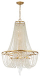 Arcadia 9 Light Chandelier, Gold