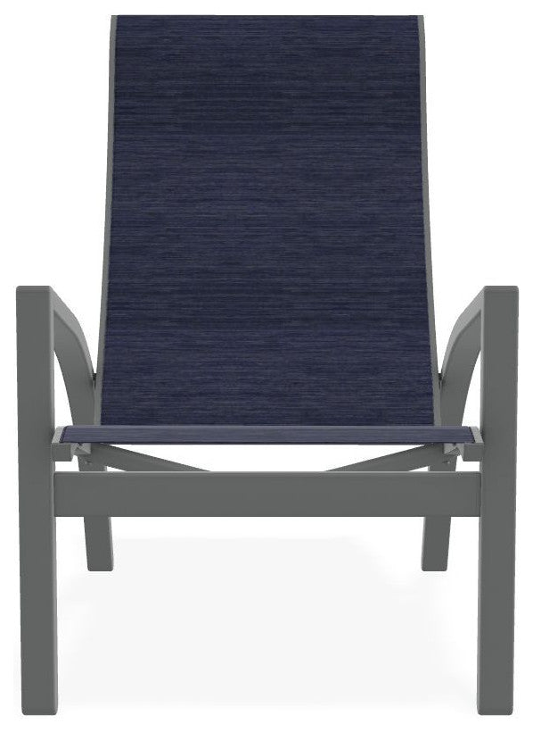 Kendall Sling Stackable Outdoor Lounge Chair, Collect Indigo/Graphite
