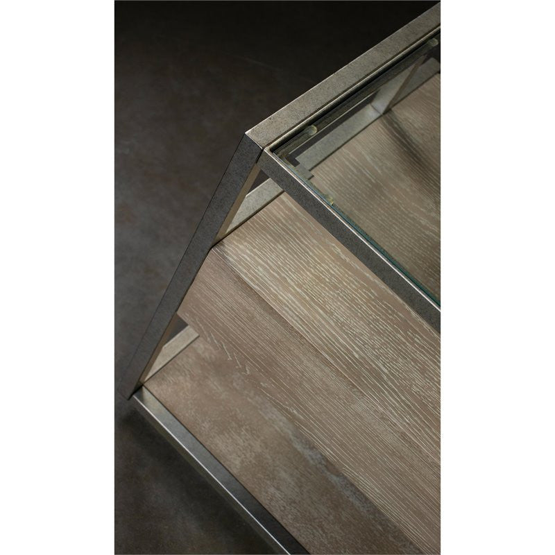 Riverside Furniture Sophie Refined Glam Wood Side Table in Natural